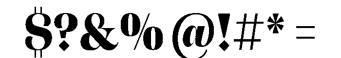 CampaignSerifCondensed Black Font OTHER CHARS