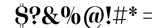 CampaignSerifCondensed Bold Font OTHER CHARS