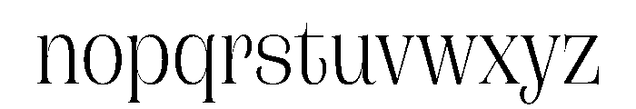 CampaignSerifCondensed Light Font LOWERCASE
