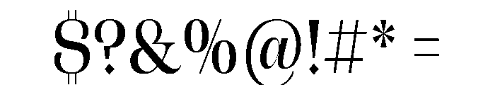 CampaignSerifCondensed Medium Font OTHER CHARS