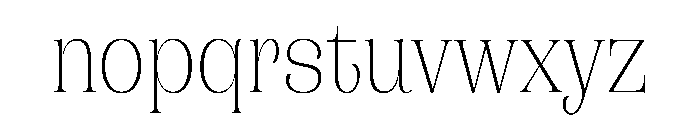 CampaignSerifCondensed Thin Font LOWERCASE
