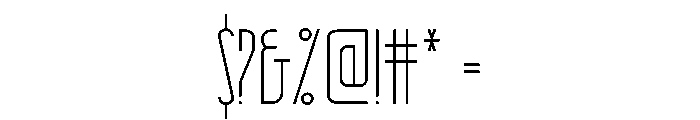 Candor Thin Font OTHER CHARS