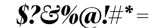 Canela Bold Italic Font OTHER CHARS