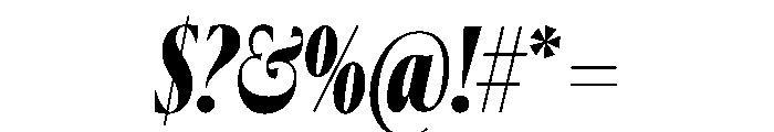 Canela Condensed Black Italic Font OTHER CHARS
