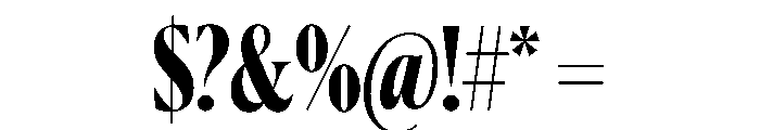Canela Condensed Bold Font OTHER CHARS