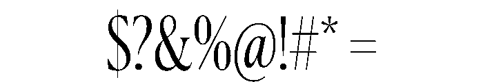 Canela Condensed Light Font OTHER CHARS