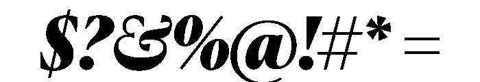 Canela Deck Black Italic Font OTHER CHARS