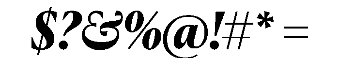 Canela Deck Bold Italic Font OTHER CHARS