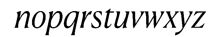 Canela Deck Light Italic Font LOWERCASE