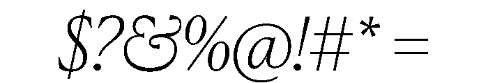 Canela Deck Thin Italic Font OTHER CHARS
