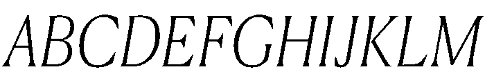 Canela Deck Thin Italic Font UPPERCASE