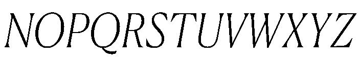 Canela Deck Thin Italic Font UPPERCASE