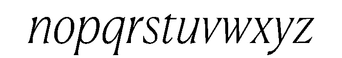 Canela Deck Thin Italic Font LOWERCASE