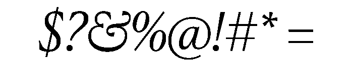 Canela Text Light Italic Font OTHER CHARS