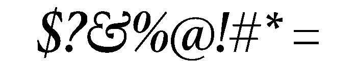 Canela Text Regular No 2 Italic Font OTHER CHARS