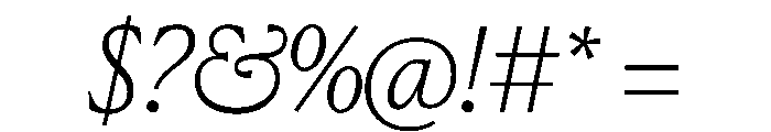 Canela Text Thin Italic Font OTHER CHARS