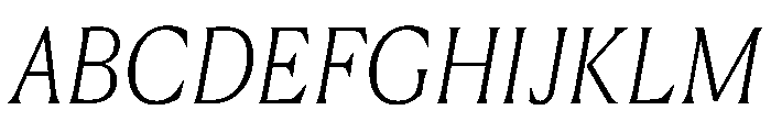 Canela Text Thin Italic Font UPPERCASE