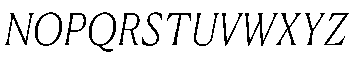 Canela Text Thin Italic Font UPPERCASE