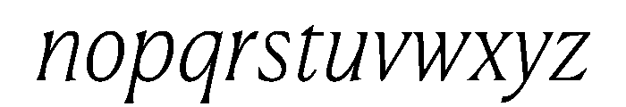 Canela Text Thin Italic Font LOWERCASE