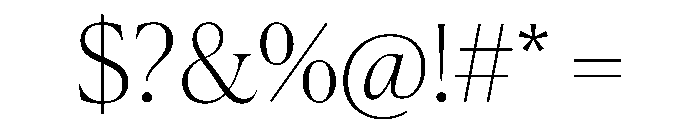 Canela Thin Font OTHER CHARS