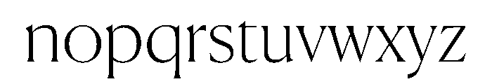 Canela Thin Font LOWERCASE