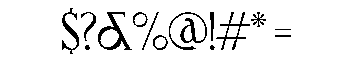 Canopee Light Font OTHER CHARS