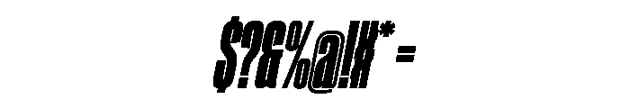 CantrellGrotesk CondensedBlackOblique Instance Font OTHER CHARS