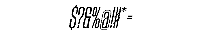 CantrellGrotesk CondensedBookOblique Instance Font OTHER CHARS