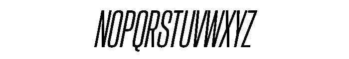 CantrellGrotesk CondensedBookOblique Instance Font UPPERCASE