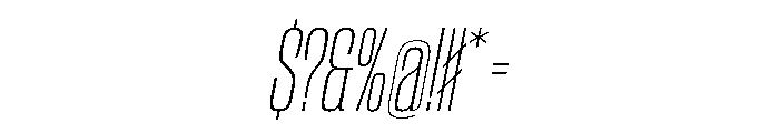 CantrellGrotesk CondensedExtraLightOblique Instance Font OTHER CHARS