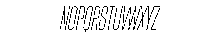 CantrellGrotesk CondensedExtraLightOblique Instance Font UPPERCASE