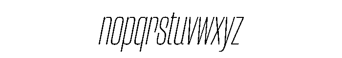 CantrellGrotesk CondensedExtraLightOblique Instance Font LOWERCASE