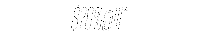CantrellGrotesk CondensedHairlineOblique Instance Font OTHER CHARS