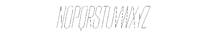 CantrellGrotesk CondensedHairlineOblique Instance Font UPPERCASE