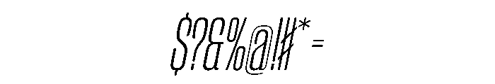 CantrellGrotesk CondensedLightOblique Instance Font OTHER CHARS