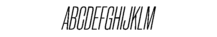 CantrellGrotesk CondensedLightOblique Instance Font UPPERCASE