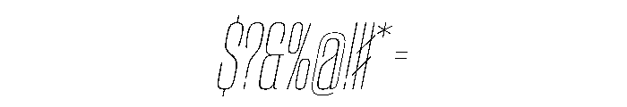 CantrellGrotesk CondensedThinOblique Instance Font OTHER CHARS