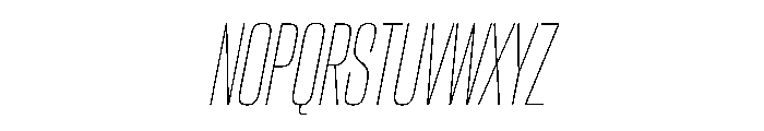 CantrellGrotesk CondensedThinOblique Instance Font UPPERCASE