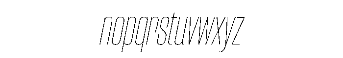 CantrellGrotesk CondensedThinOblique Instance Font LOWERCASE