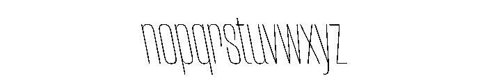 CantrellGrotesk CondensedThinReverse Instance Font LOWERCASE