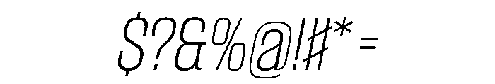 CantrellGrotesk ExtraLightOblique Instance Font OTHER CHARS