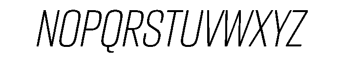 CantrellGrotesk ExtraLightOblique Instance Font UPPERCASE