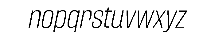 CantrellGrotesk ExtraLightOblique Instance Font LOWERCASE