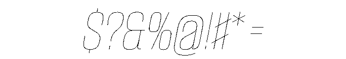 CantrellGrotesk HairlineOblique Instance Font OTHER CHARS