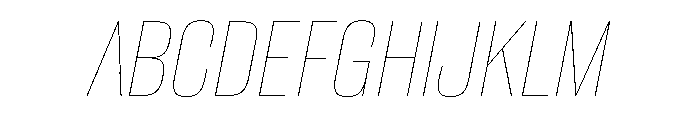 CantrellGrotesk HairlineOblique Instance Font UPPERCASE
