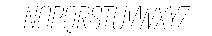 CantrellGrotesk HairlineOblique Instance Font UPPERCASE
