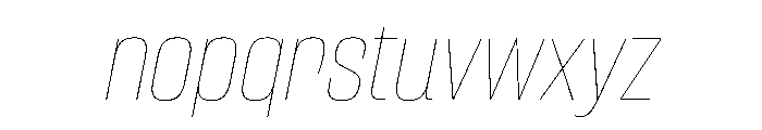 CantrellGrotesk HairlineOblique Instance Font LOWERCASE