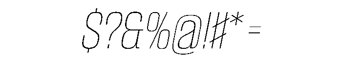 CantrellGrotesk ThinOblique Instance Font OTHER CHARS