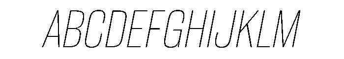 CantrellGrotesk ThinOblique Instance Font UPPERCASE