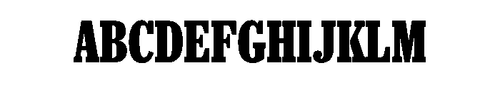 Caponi Condensed Black Round Font UPPERCASE